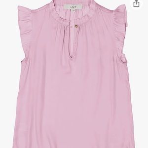 2/$20: LOFT Petites Ruffle Henley Tank Blouse